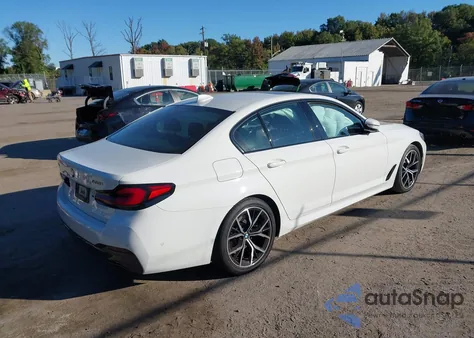 2021 BMW 530I xDrive из США, поврежденный, VIN WBA13BJ03MWX09107